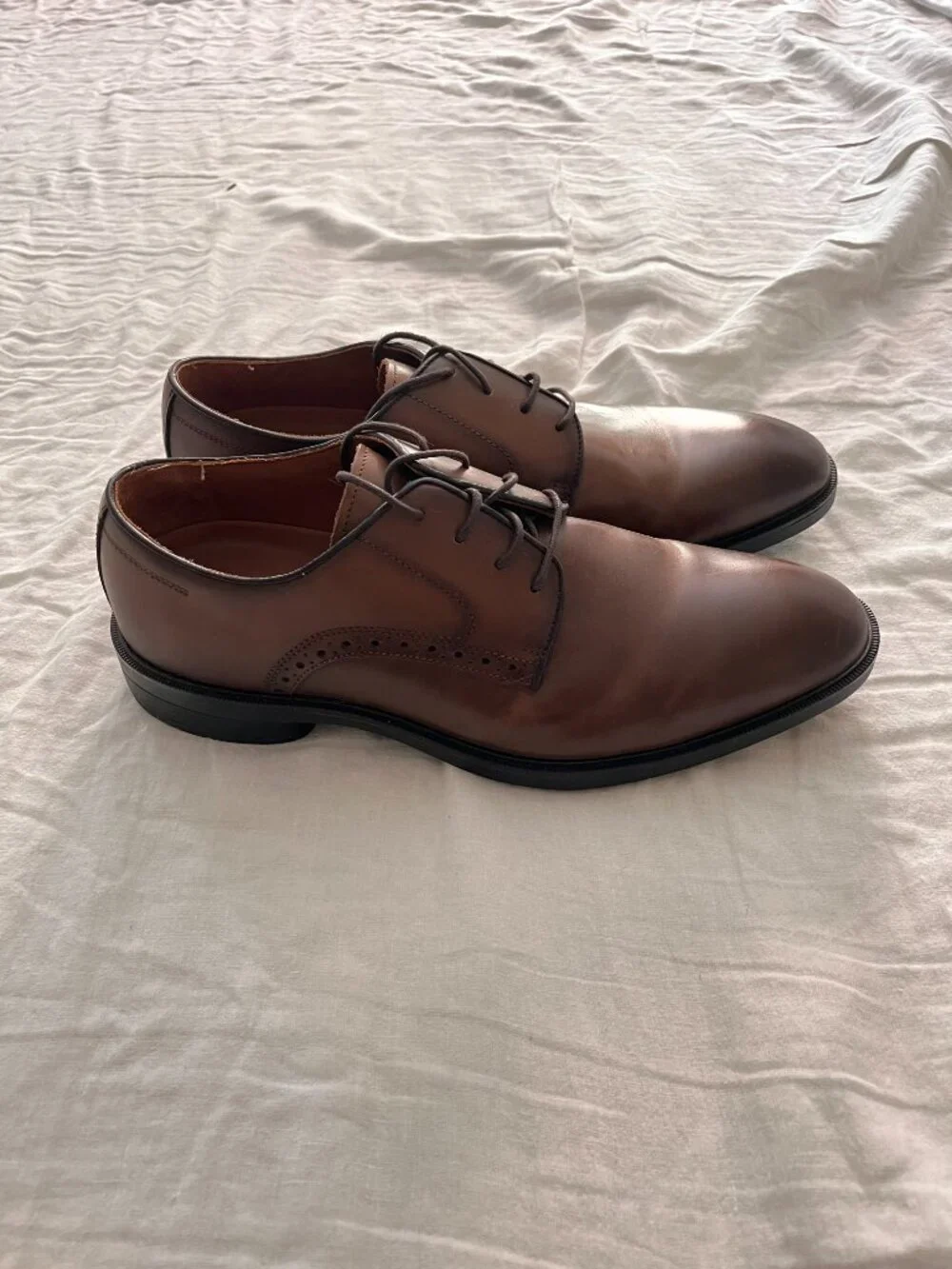 Johnston & Murphy Ronan Plain Toe Full Grain Dress Shoes
